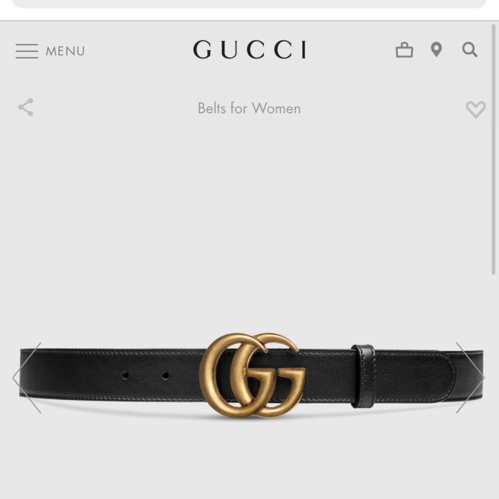 WOMEN’S GUCCI BELT - additional holes in the belt were put in and minor wear